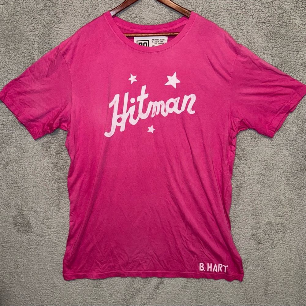 Bret Hart T Shirt Pink Made In USA RARE XXXXL 4XL